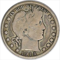 1914 Barber Silver Half Dollar VG Uncertified #320