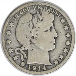 1914 Barber Silver Half Dollar VG Uncertified #323