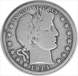 1914 Barber Silver Half Dollar VG Uncertified #331