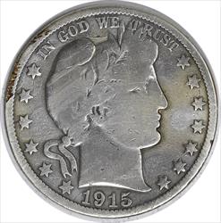 1915 Barber Silver Half Dollar VG Uncertified #1042