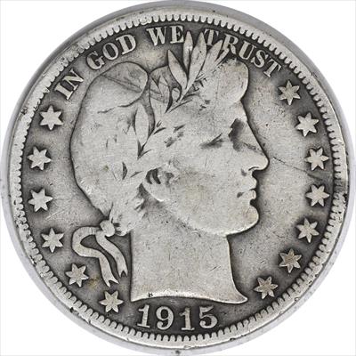 1915 Barber Silver Half Dollar VG Uncertified #1047