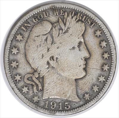 1915 Barber Silver Half Dollar VG Uncertified #1058