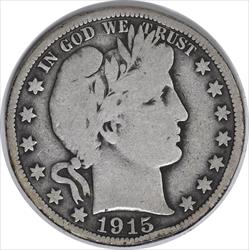 1915 Barber Silver Half Dollar VG Uncertified #1061