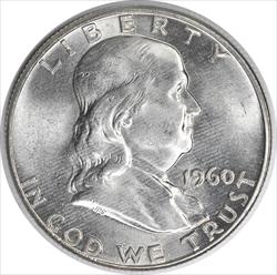 1960 Franklin Silver Half Dollar MS63 Uncertified #237