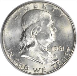 1961-D Franklin Silver Half Dollar MS63 Uncertified #342