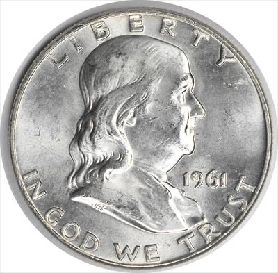1961-D Franklin Silver Half Dollar MS63 Uncertified #345