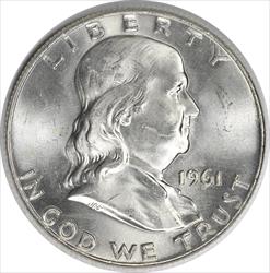 1961-D Franklin Silver Half Dollar MS63 Uncertified #355