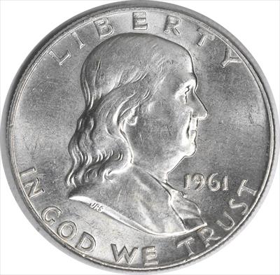 1961-D Franklin Silver Half Dollar MS63 Uncertified #366
