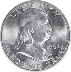 1962 Franklin Silver Half Dollar MS63 Uncertified #941