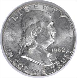 1962 Franklin Silver Half Dollar MS63 Uncertified #942