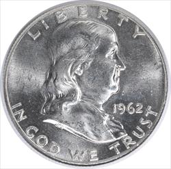 1962 Franklin Silver Half Dollar MS63 Uncertified #951