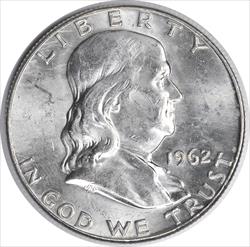 1962-D Franklin Silver Half Dollar MS63 Uncertified #150