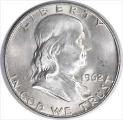 1962-D Franklin Silver Half Dollar MS63 Uncertified #152