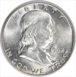 1962-D Franklin Silver Half Dollar MS63 Uncertified #153