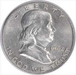 1962-D Franklin Silver Half Dollar MS63 Uncertified #155