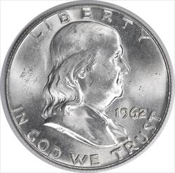 1962-D Franklin Silver Half Dollar MS63 Uncertified #156