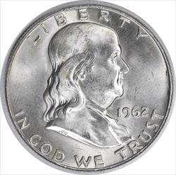 1962-D Franklin Silver Half Dollar MS63 Uncertified #161