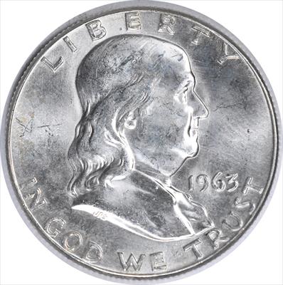 1963 Franklin Silver Half Dollar MS63 Uncertified #254