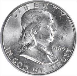 1963 Franklin Silver Half Dollar MS63 Uncertified #264