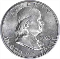 1963-D Franklin Silver Half Dollar AU58 Uncertified #326