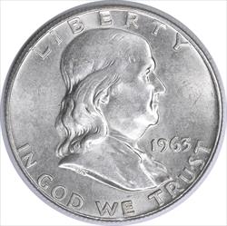 1963-D Franklin Silver Half Dollar AU58 Uncertified #329