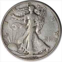 1946-S Walking Liberty Silver Half Dollar EF Uncertified