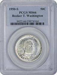 Washington (Booker T.) Commemorative Silver Half Dollar 1950-S MS66 PCGS