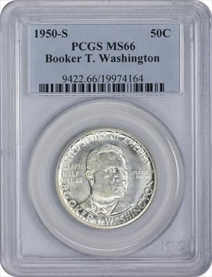 Washington (Booker T.) Commemorative Silver Half Dollar 1950-S MS66 PCGS