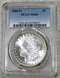 1885-O Morgan Dollar, Gem Uncirculated, PCGS MS-65