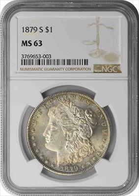 1879-S Morgan Silver Dollar MS63 NGC