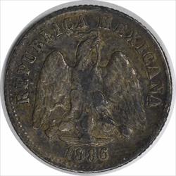 1886 Zs S Mexico 10 Centavos KM403.10 VF Uncertified #1056