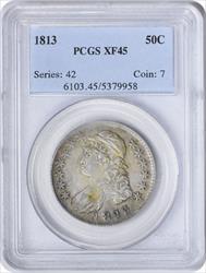1813 Bust Silver Half Dollar EF45 PCGS