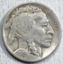 1919-S Buffalo Nickel, Semi Key Date, Fine with 2/3+ Horn