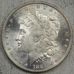 1881-O Morgan Dollar, Choice Uncirculated
