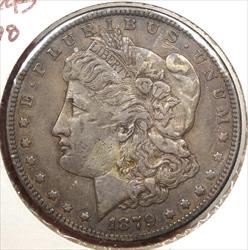 1879-S Morgan Dollar, Reverse of 1878, Extremely Fine, Scarce