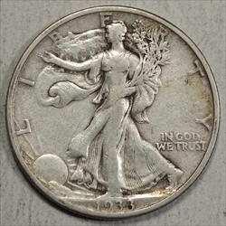 1933-S Walking Liberty Half Dollar, Very Fine, Better Date