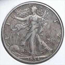 1934-S Walking Liberty Half Dollar, Extremely Fine+