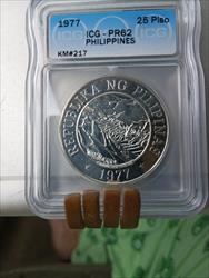 1977 PHILIPPINES 25 Piso (km#217) ICG-PR62 ONLY 4822 minted!!!