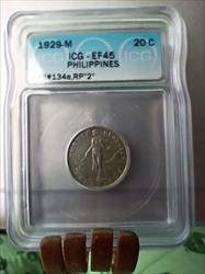 1929m 2/2/2 PHILIPPINES 20 Centavos ICG-EF45 RPM