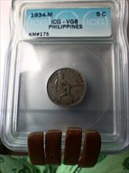1934m PHILIPPINES 1 Centavo ICG-VG8