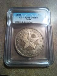 "1915 CARIB (""STAR"") 1 Peso ICG-AU55"