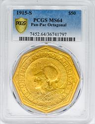 1915-S GOLD $50