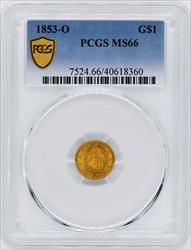 1853-O GOLD G$1