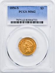 1856-S INDIAN PRINCESS $3