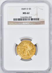 1849-D LIBERTY $5