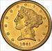 1861-D LIBERTY $5