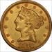 1874-CC LIBERTY $5