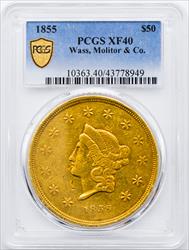 1855 TERRITORIAL - CALIFORNIA GOLD $50