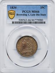1834 CAPPED BUST 25C