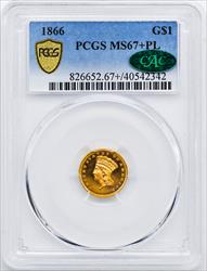 1866 GOLD $1